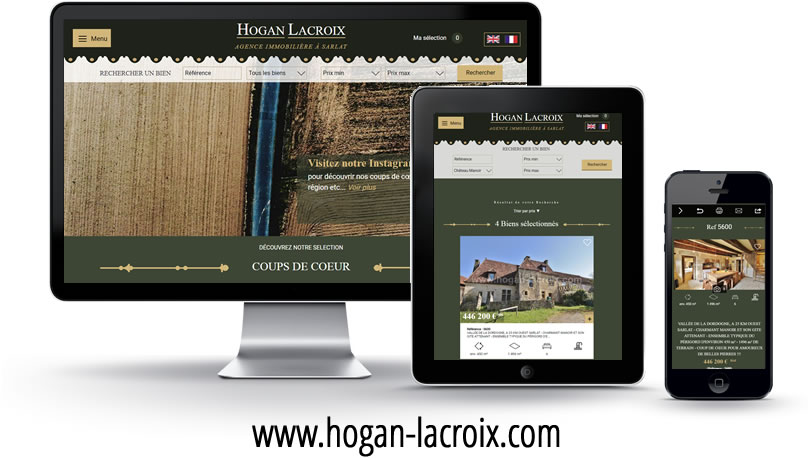 Création site internet Agence Immobilière Sarlat Hogan Lacroix
