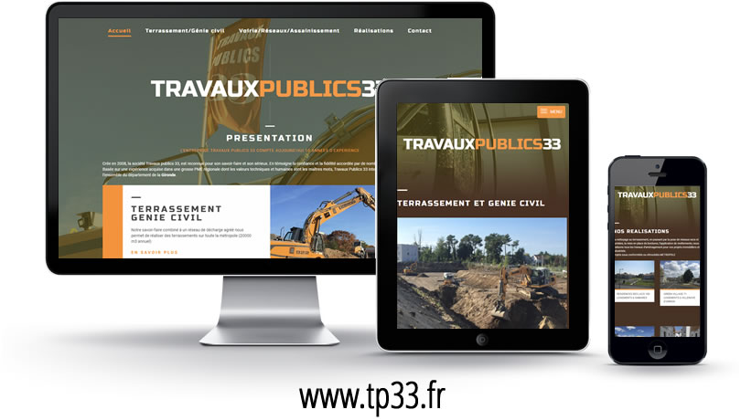 Création site internet Travaux publics Bordeaux