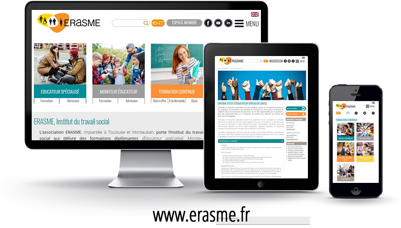 Création site internet Centre de formation Erasme