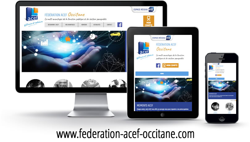 Création site internet association fonction publique ACEF Occitane